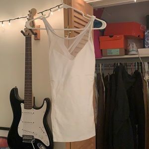 Alo Yoga White Mesh Tank Top